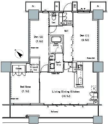 ザ・東京タワーズミッドタワー 403 間取り図