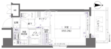 ズーム両国 402 間取り図