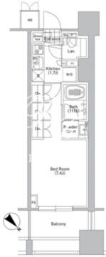コンフォリア渋谷ウエスト 410 間取り図