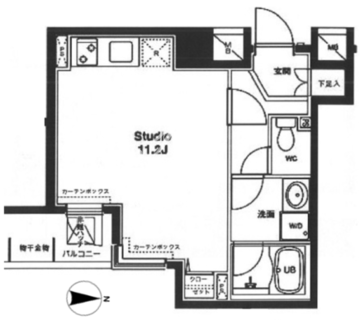 コンフォリア銀座イースト 1009 間取り図