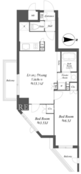アイフラット文京本駒込 201 間取り図