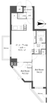 アイフラット文京本駒込 401 間取り図