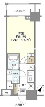 クレヴィア新宿若松町 506 間取り図
