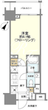 クレヴィア新宿若松町 507 間取り図
