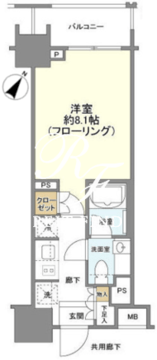 クレヴィア新宿若松町 707 間取り図