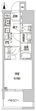 ラクラス幡ヶ谷 1201 間取り図