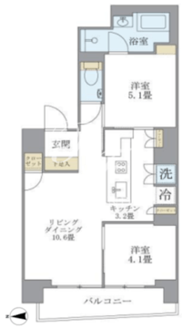 KDXレジデンス南麻布 101 間取り図