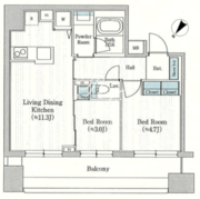 バウスフラッツ日本橋浜町 904 間取り図