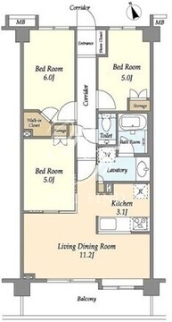 KDXレジデンス尾山台 407 間取り図