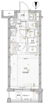 レガリス目黒西小山 206 間取り図