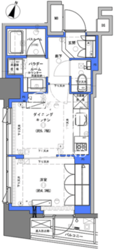 ディームス大手町ノース 403 間取り図