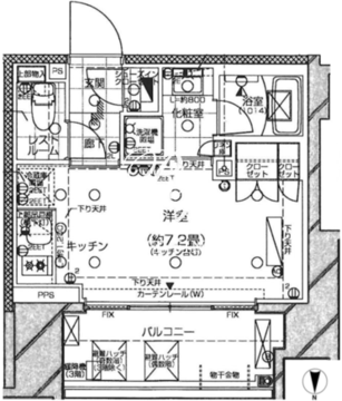 ピアース旗の台 405 間取り図