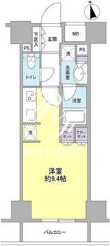 コンフォリア新宿御苑2 1203 間取り図