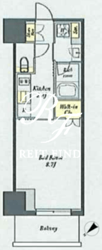 プライムメゾン湯島 1205 間取り図