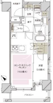 ルジェンテ文京根津 302 間取り図
