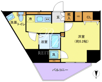 ジェノヴィア渋谷笹塚スカイガーデン 201 間取り図