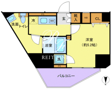 ジェノヴィア渋谷笹塚スカイガーデン 301 間取り図