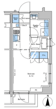ブラウ戸越銀座テラス 208 間取り図