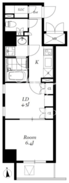 レジディア神田岩本町2 1203 間取り図