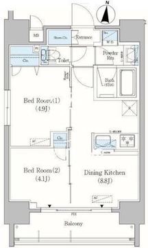 アーバネックス錦糸町 701 間取り図