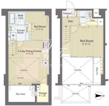 神楽坂南町ハウス 103 間取り図