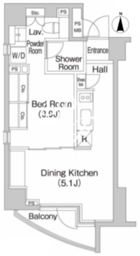 プライムアーバン麻布十番2 901 間取り図