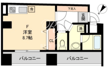 コモド水天宮レジデンス 901 間取り図
