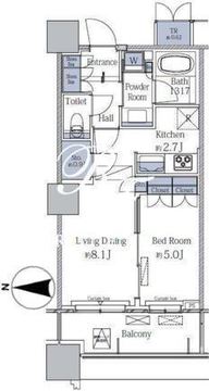 パークタワーグランスカイ 403 間取り図