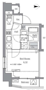 ＢｌｕＲｏｃｋ東品川 206 間取り図