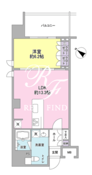 BPRレジデンス三田伊皿子坂 514 間取り図