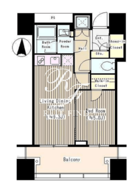 パークタワー錦糸町 707 間取り図