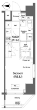 プラウドフラット門前仲町1 503 間取り図