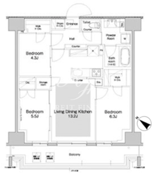 プラウドフラット両国サウス 212 間取り図