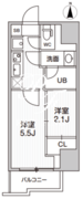 ドゥーエ亀戸3 803 間取り図