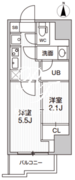 ドゥーエ亀戸3 1103 間取り図