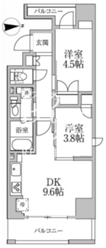 レジディア新御徒町2 608 間取り図
