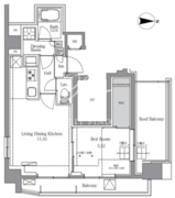BluRock東品川 802 間取り図