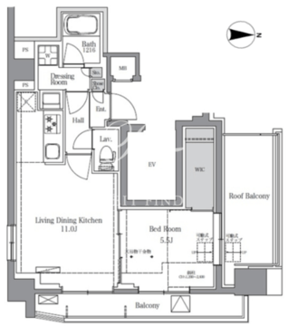 ＢｌｕＲｏｃｋ東品川 802 間取り図