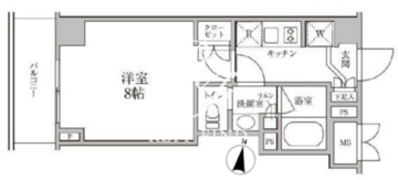 レジディア神楽坂2 306 間取り図