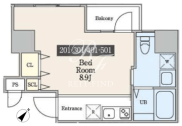 グレイシス三番町 301 間取り図