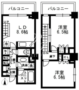 レジディア中落合 C502 間取り図