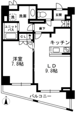 レジディア中落合 A605 間取り図