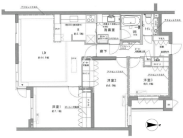 レジディア目白御留山 103 間取り図