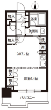 レジディア御茶ノ水 604 間取り図