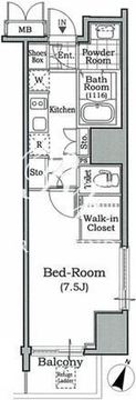 レジディア文京本駒込 609 間取り図