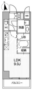 オルタナ住吉 505 間取り図