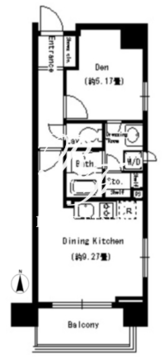 パークキューブ上野 803 間取り図