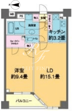 カスタリア高輪 408 間取り図