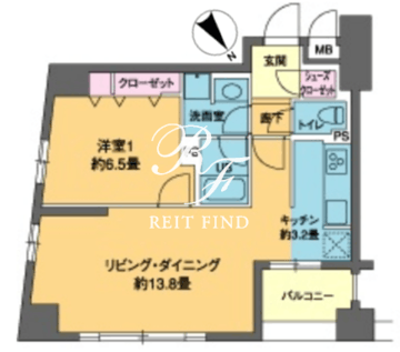 カスタリア茅場町 1105 間取り図