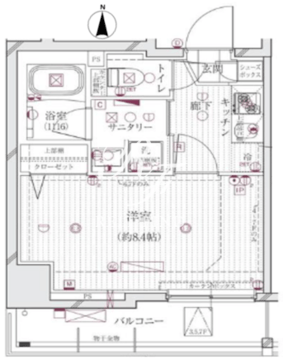 レガリス清澄白河ブロッサム 701 間取り図